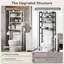 Rangement au-dessus de la toilette en bois autoportant avec tablette-1471566526