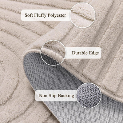 Tapis à poils longs doux et moelleux