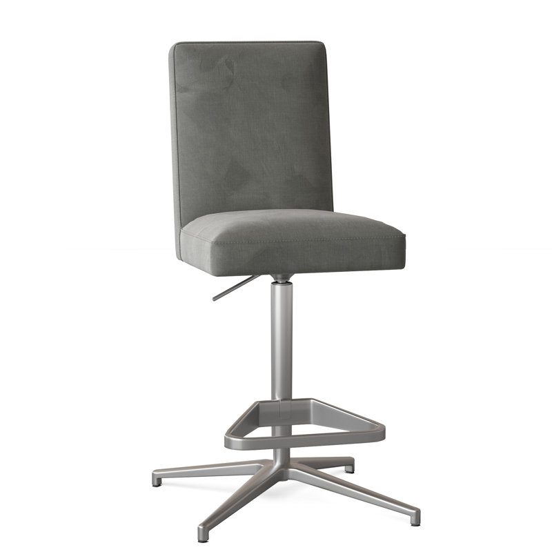 Tabouret de bar à hauteur ajustable Uma, 9953 Étain