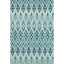 Tapis bleu sarcelle lavable à la machine Premium Cerrito-105698324