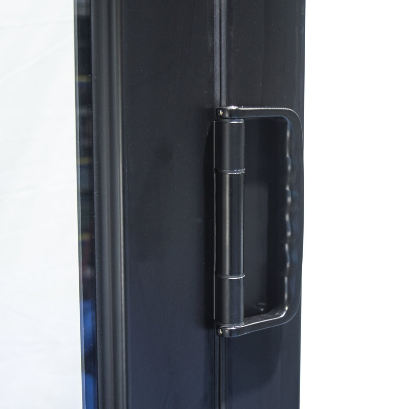 Black Aluminum 96" Folding Patio Door with Glass Panels