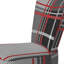 Chaise d'appoint rembourrée à motif tartan à carreaux gris et rouge