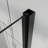 Heavy - Duty Zinc Alloy Handle 30"x 72" Pivot Glass Shower Door, Adjustable Width, 180° System, Water Sealing Hinges And Seal Black Finish 1/4 Inch (6mm) Tempered Clear Glass, Reversible