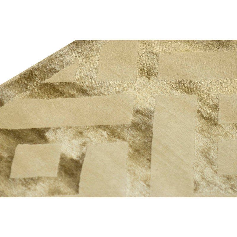 Handmade Silk and Wool Area Rug