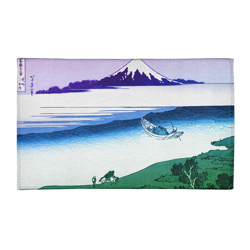Tapis mauve / vert Tama River in Musashi, Rectangle 2 pi x 3 pi