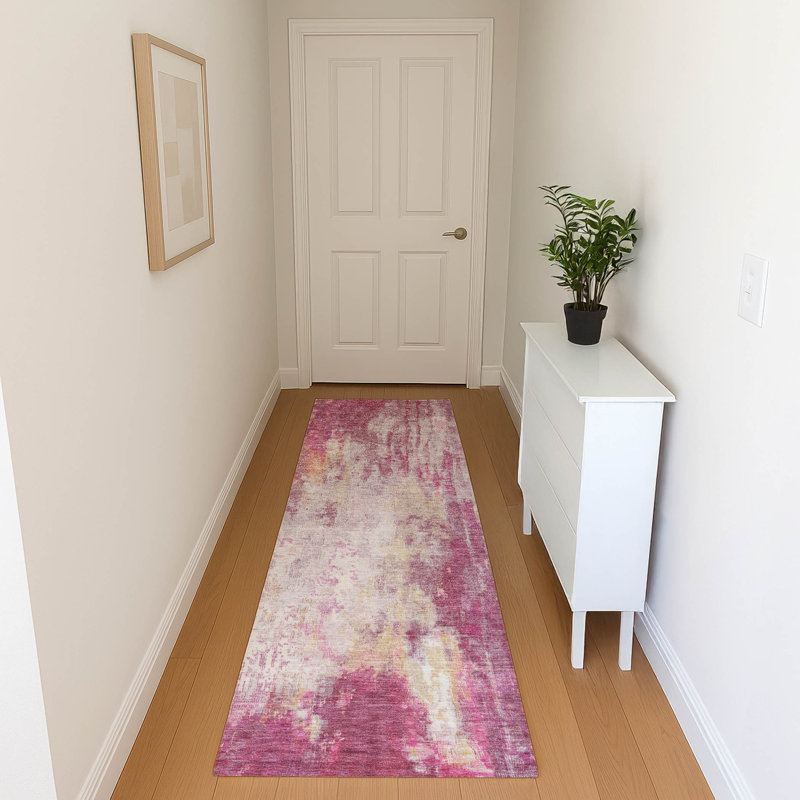 Premium Machine Washable Marasco AMF1640 Abstract Rug, Runner 2'3" x 7'6"