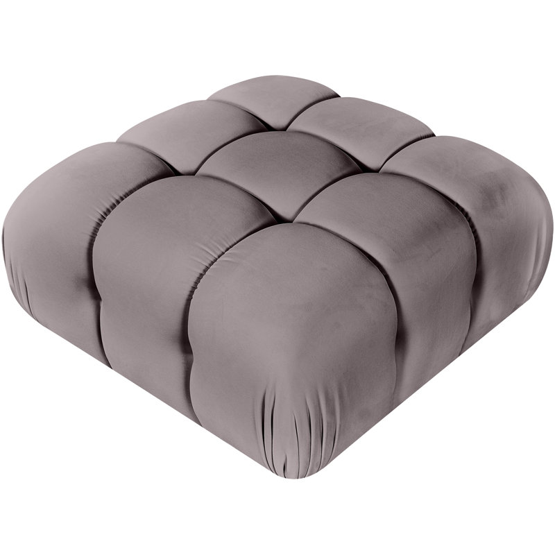 Repose-pieds modulaire Lindenwold, Velours taupe