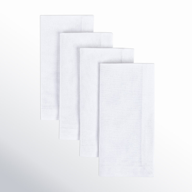 over&back Washed Cloth Napkins, White