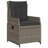 Garden Dining Set Grey PE Rattan Medium Removable Covers-821418129