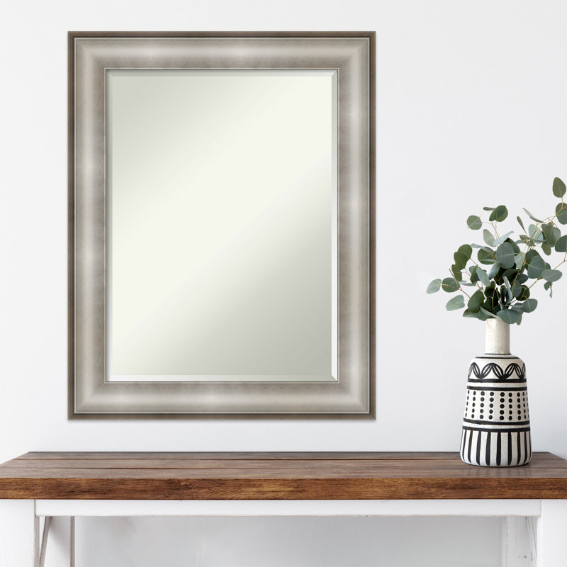 Dyana Flat Wall Mirror, 29" x 23", Silver