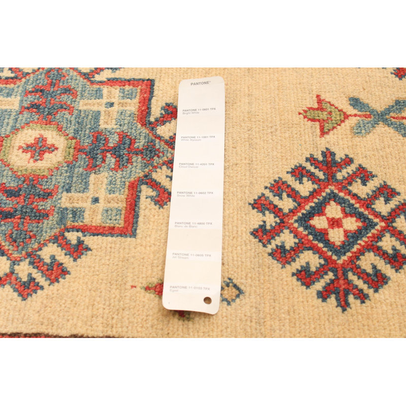 Tapis de couloir rouge en laine noué à la main de conception unique 5 pi x 16 pi 3 po Heigle