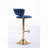 Swivel Height Adjustable Mechanical Lifting Velvet Bar Stools