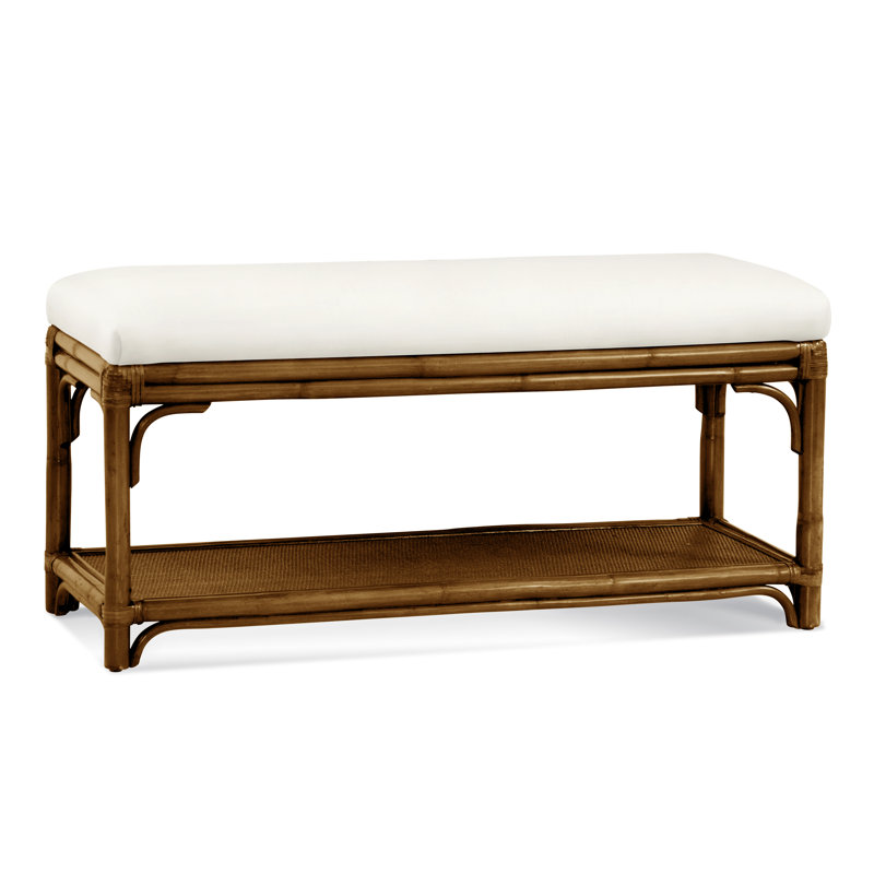 Banc de rangement en osier Summer Retreat, La Havane, Ivoire Elite; 0321-91