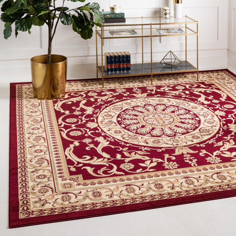 Aracelia Floral Indoor Rug, Square 6'1" x 6'1"