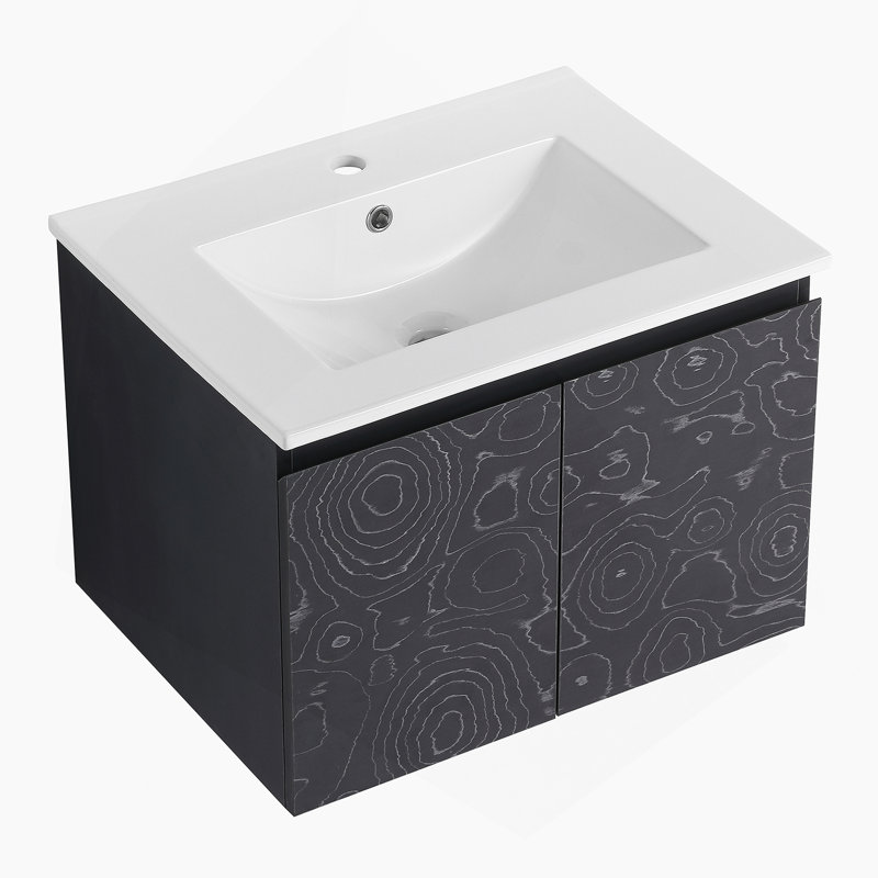 Meuble-lavabo mural 24 po avec lavabo en céramique