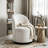 Upholstered Kitchen & Dining Room Barrel Chair, Mid Century Modern Round Velvet Dining Chair, 360 Degree Swivel Comfy Armless Accent Makeup Vanity Side Chair for Bedroom Living Room-1720828872-1726629062