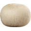 Samuel Transitional Cableknit Handmade Cotton Round Upholstered Ottoman Pouf-832865779