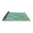 Damask Wool Light Blue Area Rug-1278393473