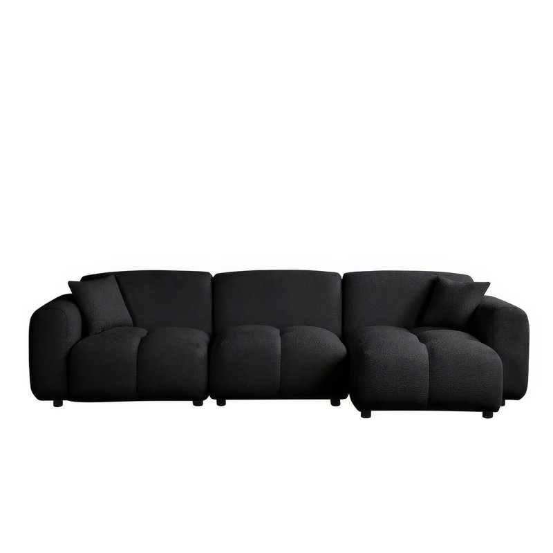 Canapé modulaire Bella, Bouclé noir