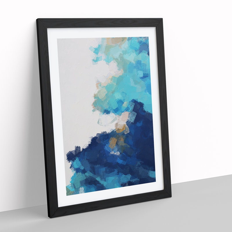 Code Of A Creature Abstract - Single Picture Frame Painting, 64cm H x 46cm W x 2cm D, Black