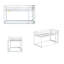  Lit superposé simple au-dessus de 77 po L 77 po, structure en bois massif, blanc-1769130566