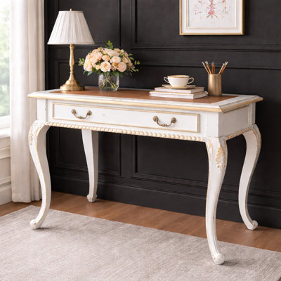 Chaulk White Small Writing Desk