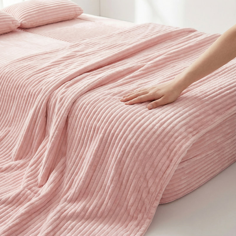 Très grand lit de 80 pouces, canapé-lit modulaire multifonctionnel avec méridienne séparée et jeté fonctionnel, canapé-lit convertible, rose bébé