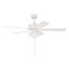 Ventilateur de plafond transitionnel intérieur / extérieur blanc mat 52 po avec trois ampoules DEL 3000K Gallant II-2023017337-2023017341