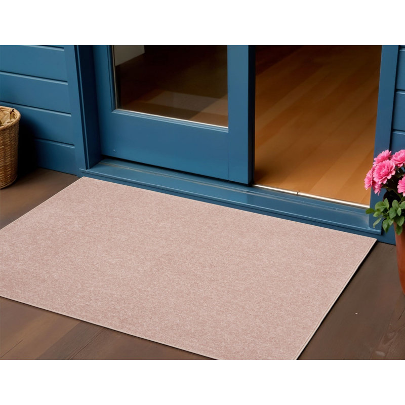 3' X 5' Pink Non Skid Indoor Outdoor Area Rug, Rectangle 3' x 5'