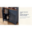 Armoire de rangement arquée avec appliques décoratives, buffet en panneau de fibres à densité moyenne anti-égratignures, tablettes et charnières réglables, sangle anti-basculement, armoire à vin de rangement autoportante pour le salon et la salle à manger-133286197