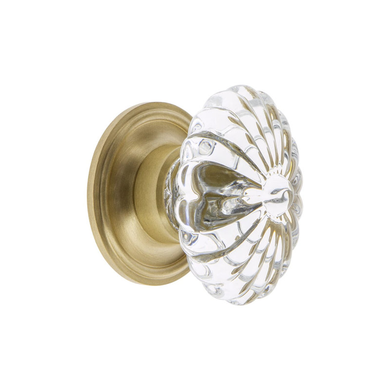Burgundy Cabinet Knob, Satin Brass
