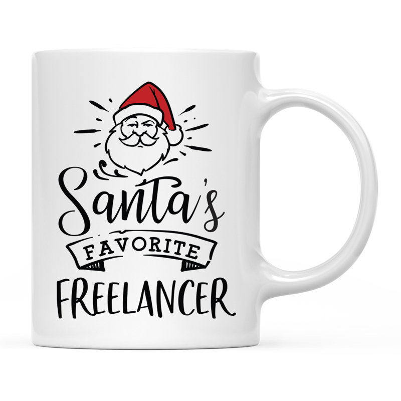 Grande tasse à café Tuileries, « Santa's Favorite Freelancer »