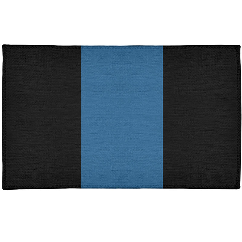 Noir tissé à plat, Rectangle 5 pi x 7 pi
