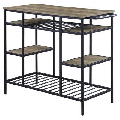 Kitchen Island With Open Shelving