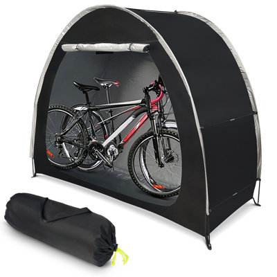 Outdoor Bike Storage Tent Bicycle Shelter With Carry Bag Poloma Color: Black