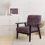 Fauteuil d'appoint rembourré rose et noir léopard-1036877841