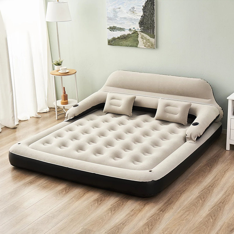 25cm Air Bed, Inflatable Air Mattress with Backrest
