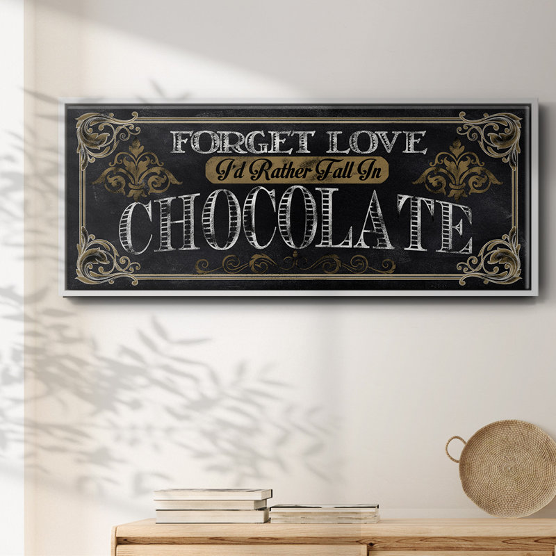 Chocolat - toile encadrée, H 24 po x l 60 po