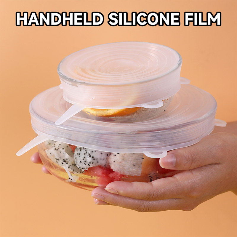 6 couvercles en silicone pour le rangement des aliments réutilisables