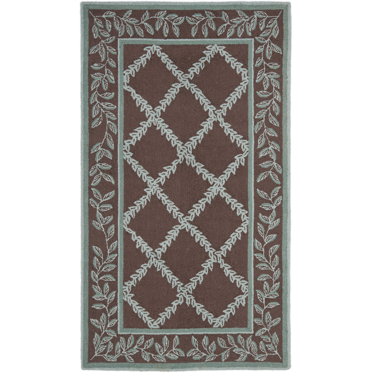 Hollander Hand-Hooked Wool Brown Area Rug