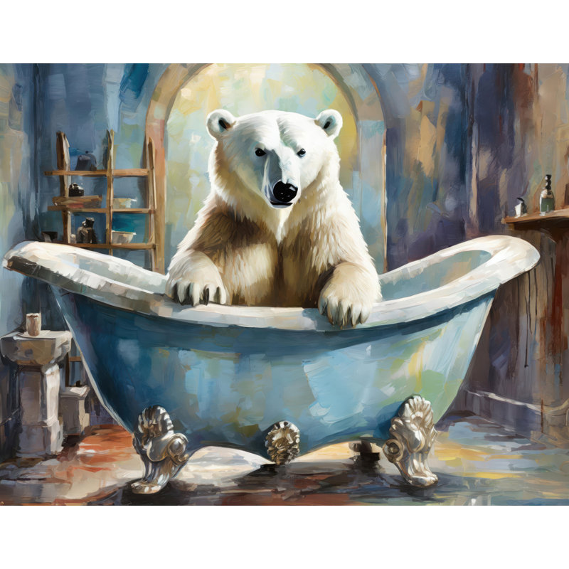 «Bain polaire» sur toile, H 20 po x l 24 po