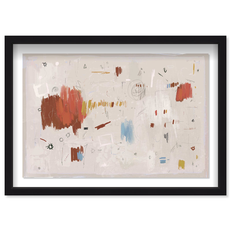 Expression Wall Shadowbox Abstract Print by Oliver Gal, Black Frame, 15 x 10, 25.5"H x 37.5"W, Black Frame