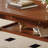 Simple oval-shaped solid wood coffee table-112745385