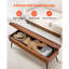 Banc avec repose-pieds et rangement en similicuir