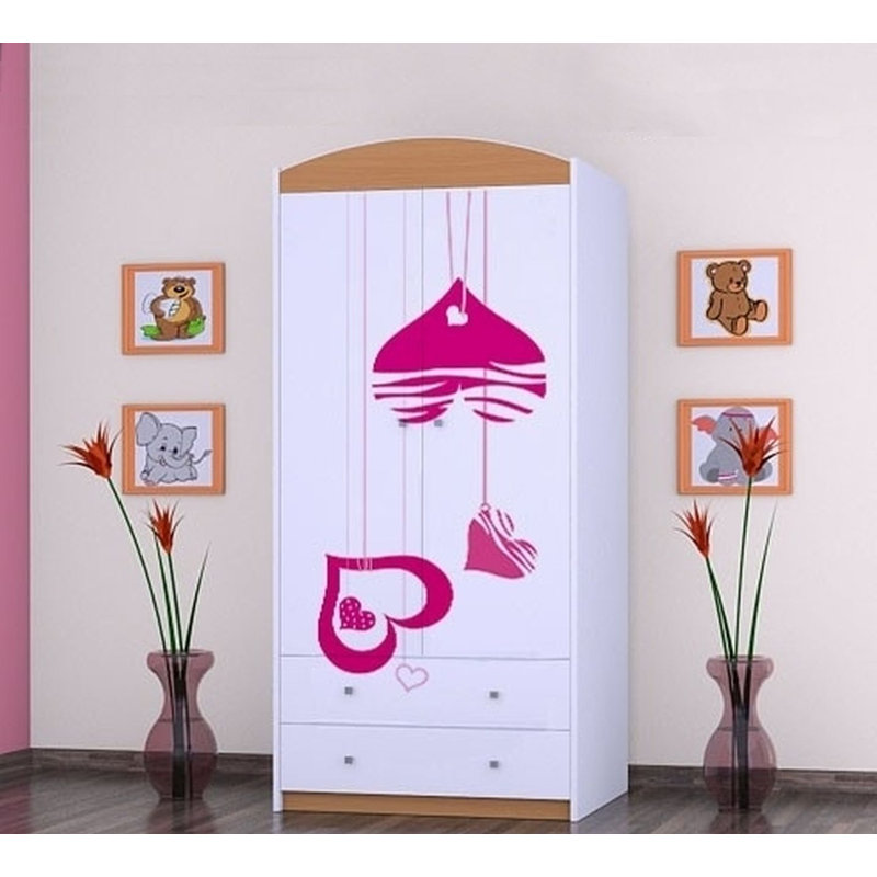 Cloutier 2 Door Wardrobe, Brown