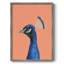 «Peach Peacock Portrait II», reproduction encadrée - bois massif-2092039753
