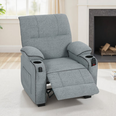 HOMCOM Electric Massage Recliner Armchair with Heat, Power Reclining Chair