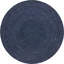 Tapis bleu en jute / sisal tressé à la main Odon Southwestern-1798307815