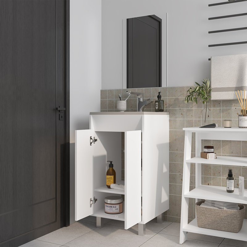 Armoire de salle de bain Saratoga avec 2 portes, blanc