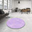 Tapis floral en laine mauve-1567503550